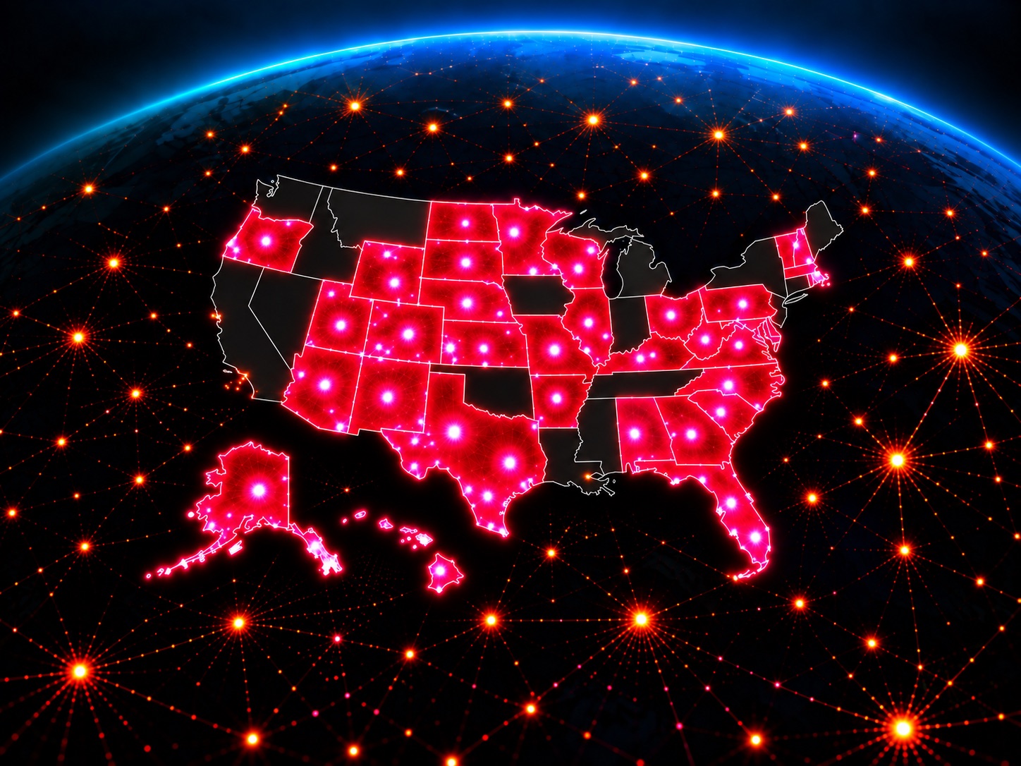 Map of the US states where AffSweep partners are live
